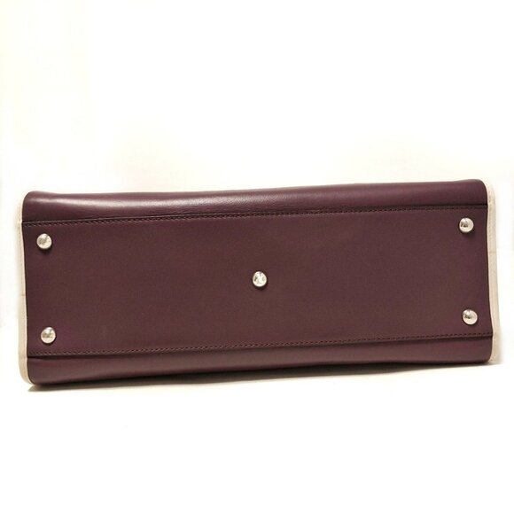 Auth FENDI Runaway 8BH343 Bordeaux Beige Leather - Handbag - Picture 5 of 8